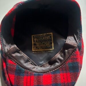 Pendleton Red and Green Plaid Hat